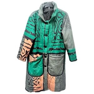 Artisan Patchwork Quilted Cotton Coat – Statement Piece